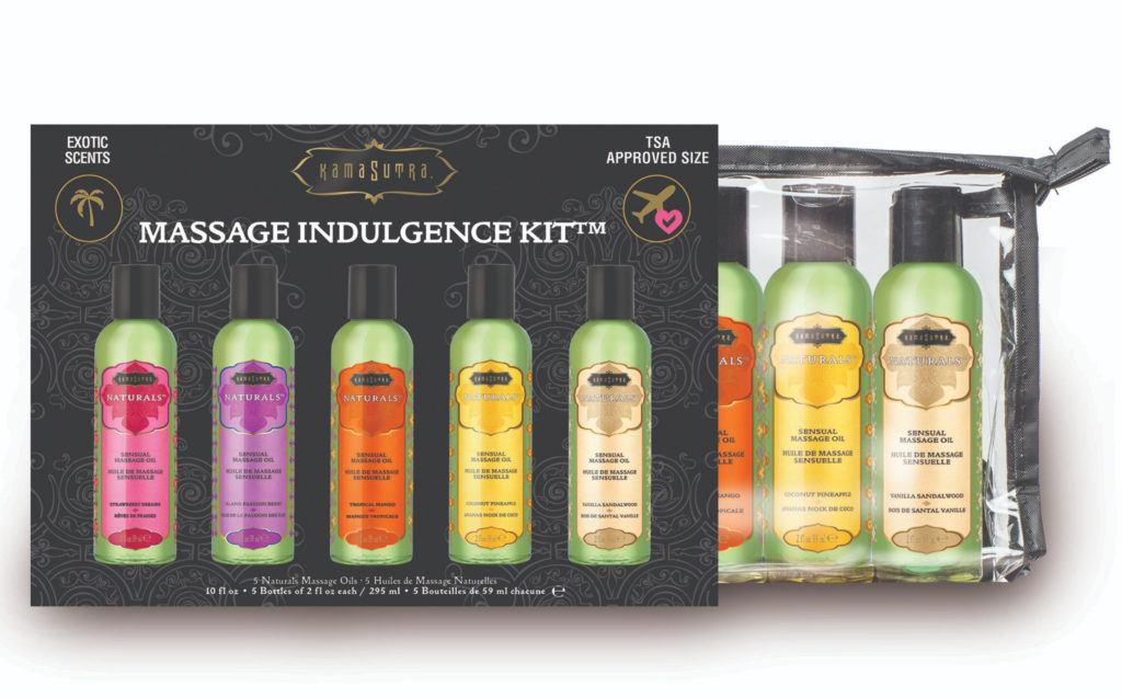 Kama Sutra Massage Indulgence Naturals Massage Oil Travel Kit The