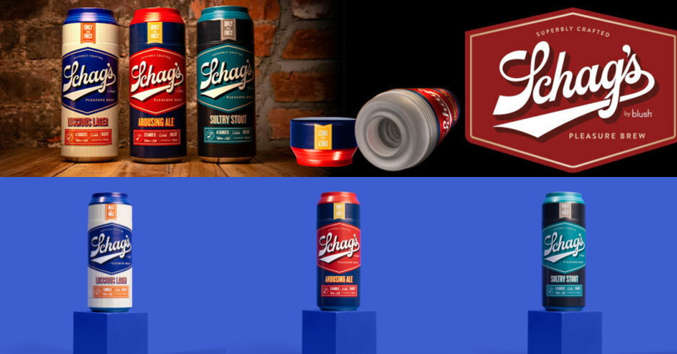 Schag’s Pleasure Brew SelfLubricating Textured Beer Can Strokers by