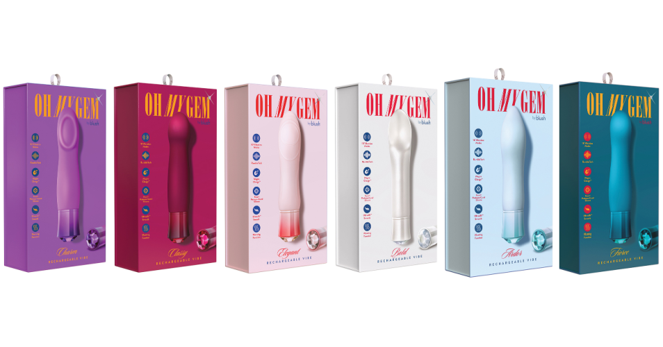 Oh My Gem Ardor Rechargeable Silicone Vibrator - Aquamarine