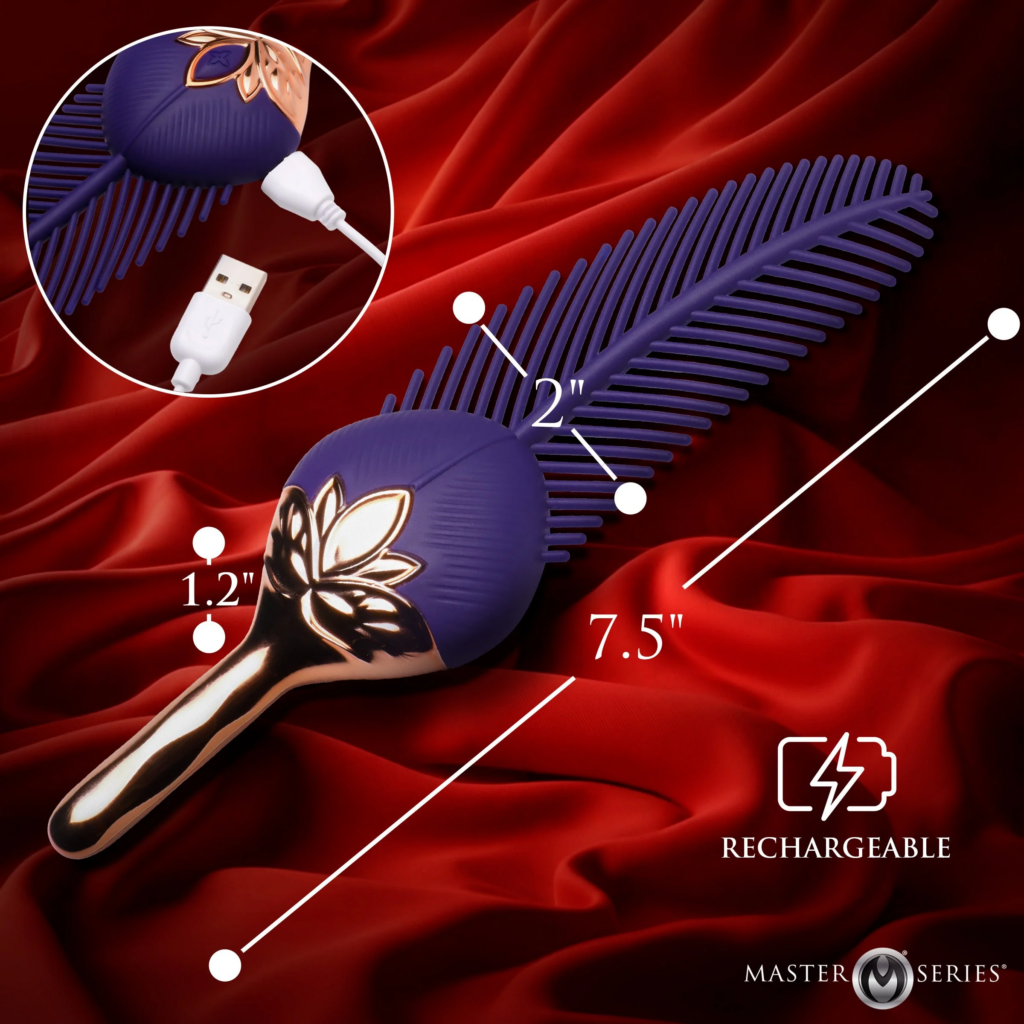 Tickle Instruments The Tickler Vibrating Silicone Feather Tickler from Master Series by XR ...